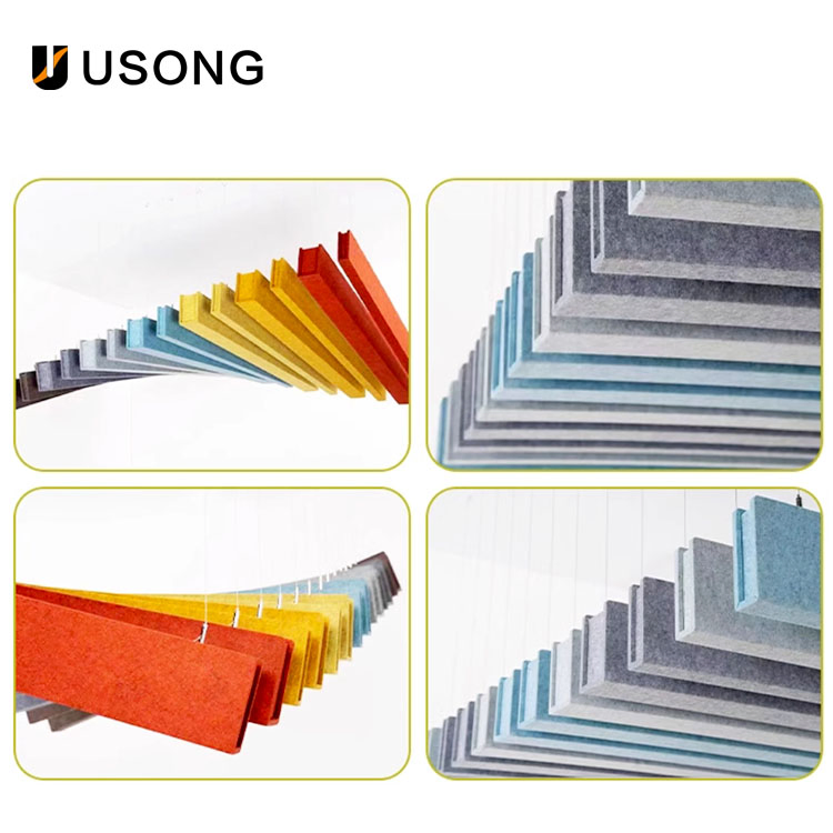 100 Polyester Felt Sound Insulation Boards Are Used for Ceiling Suspension