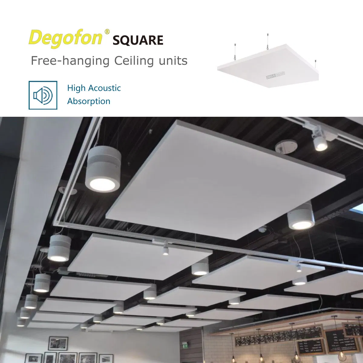 Acoustical Hanging Ceiling/Fiberglass Acoustic Clouds Sound Absorption Ceiling Panels