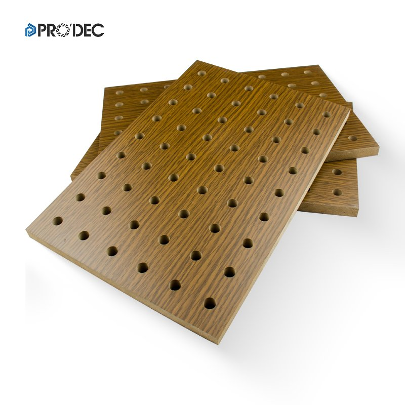 Custom Office Recording Studio Meeting Piano Room Wall Acoustic Board Soundproof Sound Absorbing Material Noise Reduction Wooden Perforated Wood Acoustic Panel