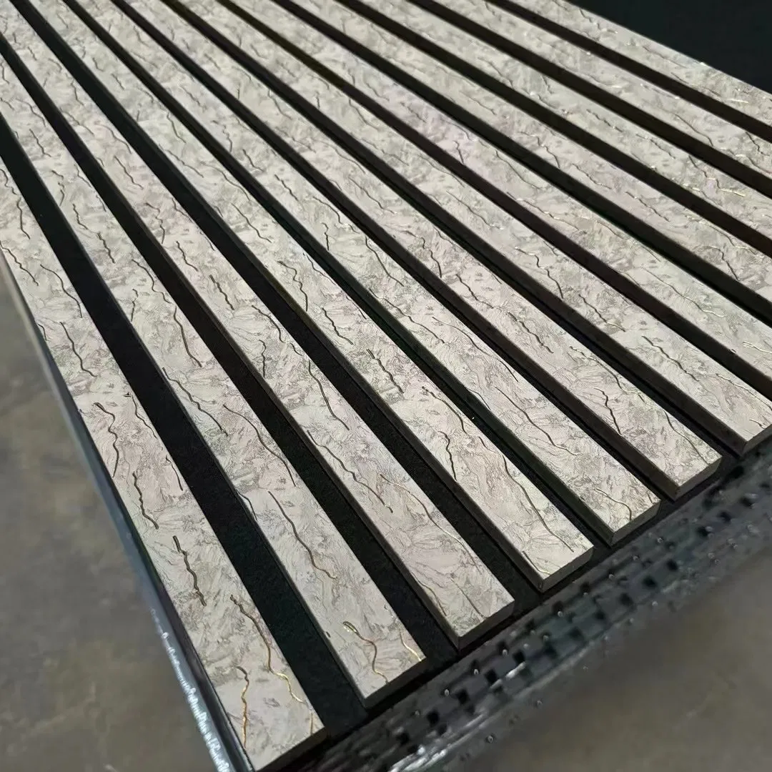 MDF Waterproof Fireproof Interior Acoustic Panels Wood Slat Sound Isolation Wall Panel for Home Decor