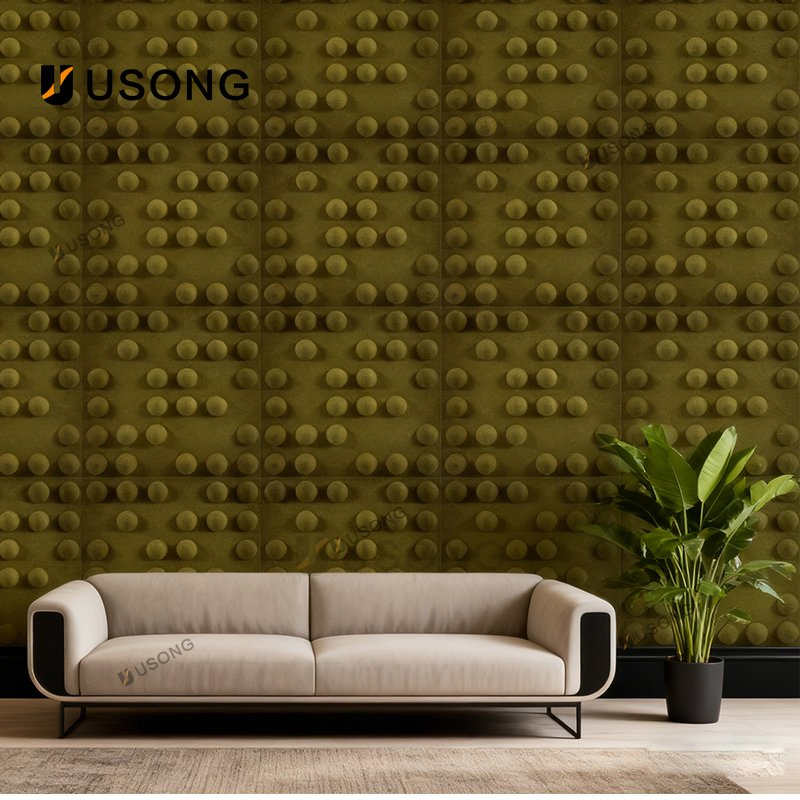 Professional Home Studio's Three-Dimensional Custom Polyester Fiber Soundproof Wall System