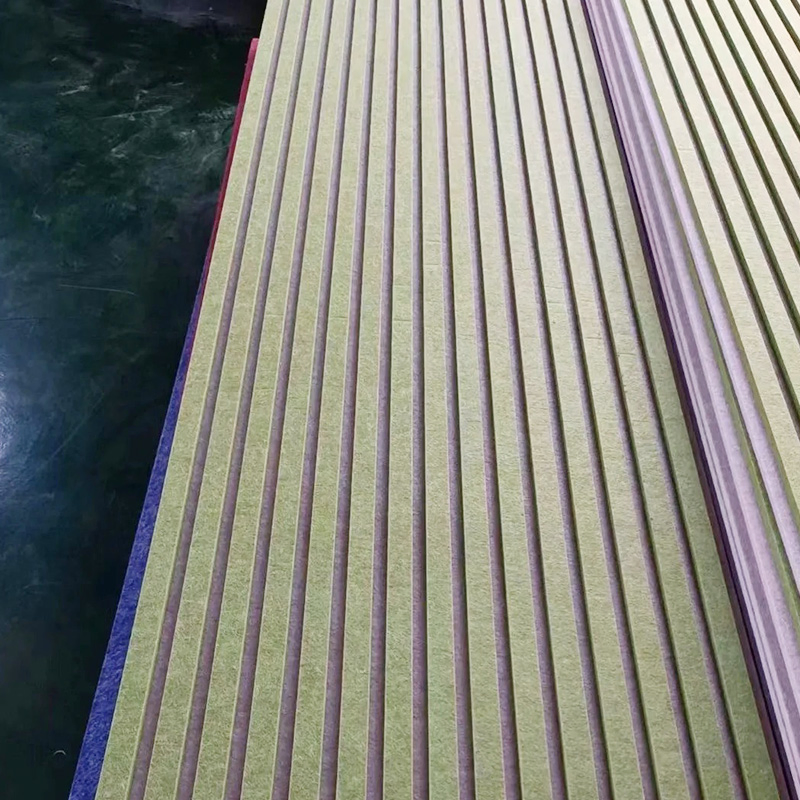 Geometric Line Design Polyester Fiber Acoustic Panel for Creative Spaces