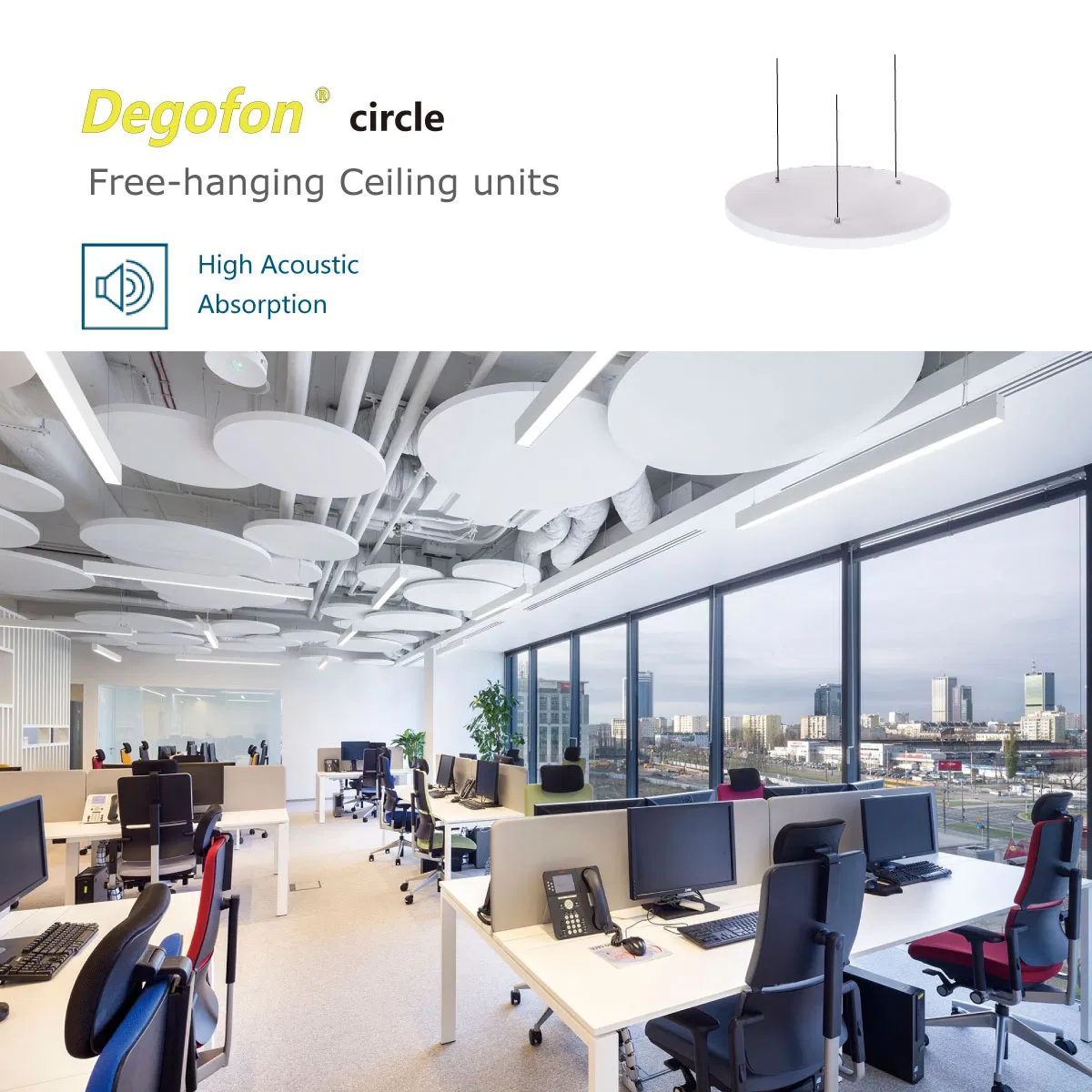 Acoustical Hanging Ceiling/Fiberglass Acoustic Clouds Sound Absorption Ceiling Panels