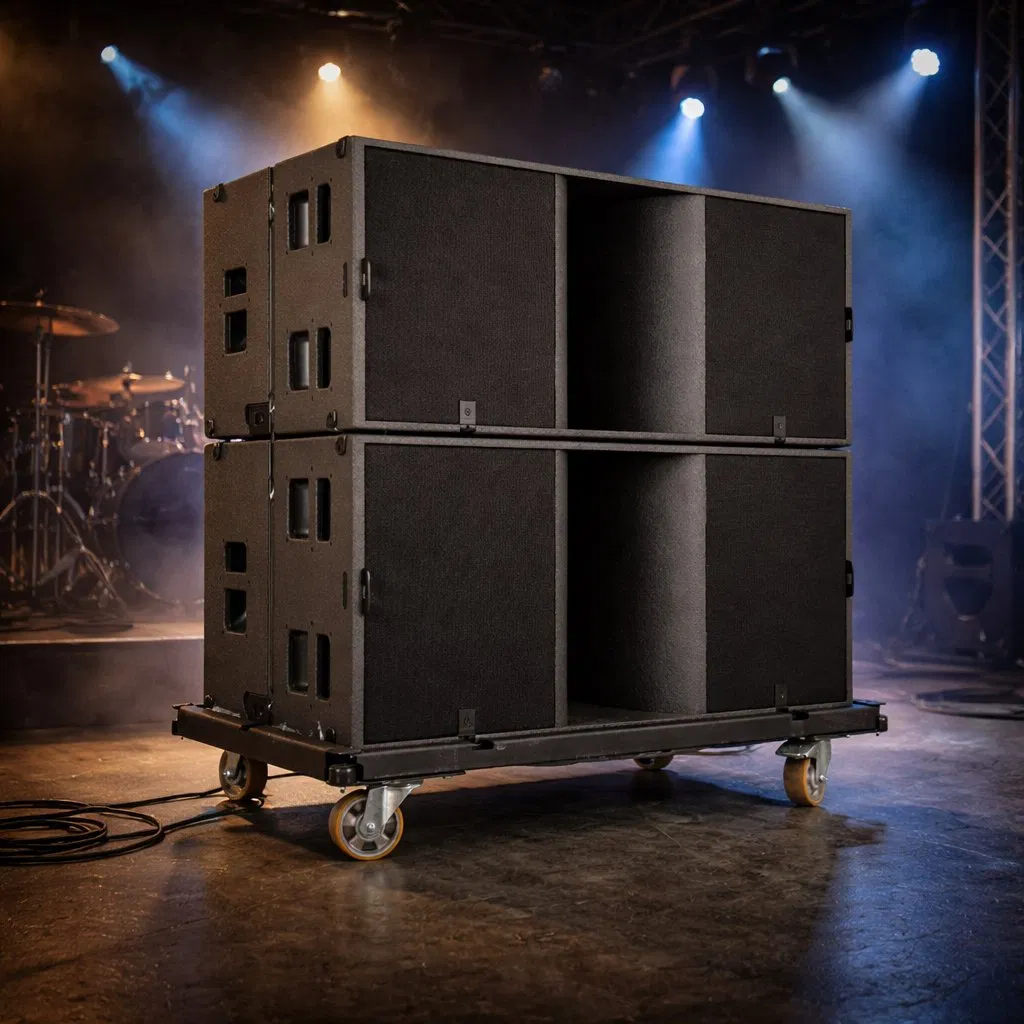 Powerful High-Sensitivity Dual 18" Subwoofer Line Array Sound System for Professional Audio Performance and Large-Scale Events