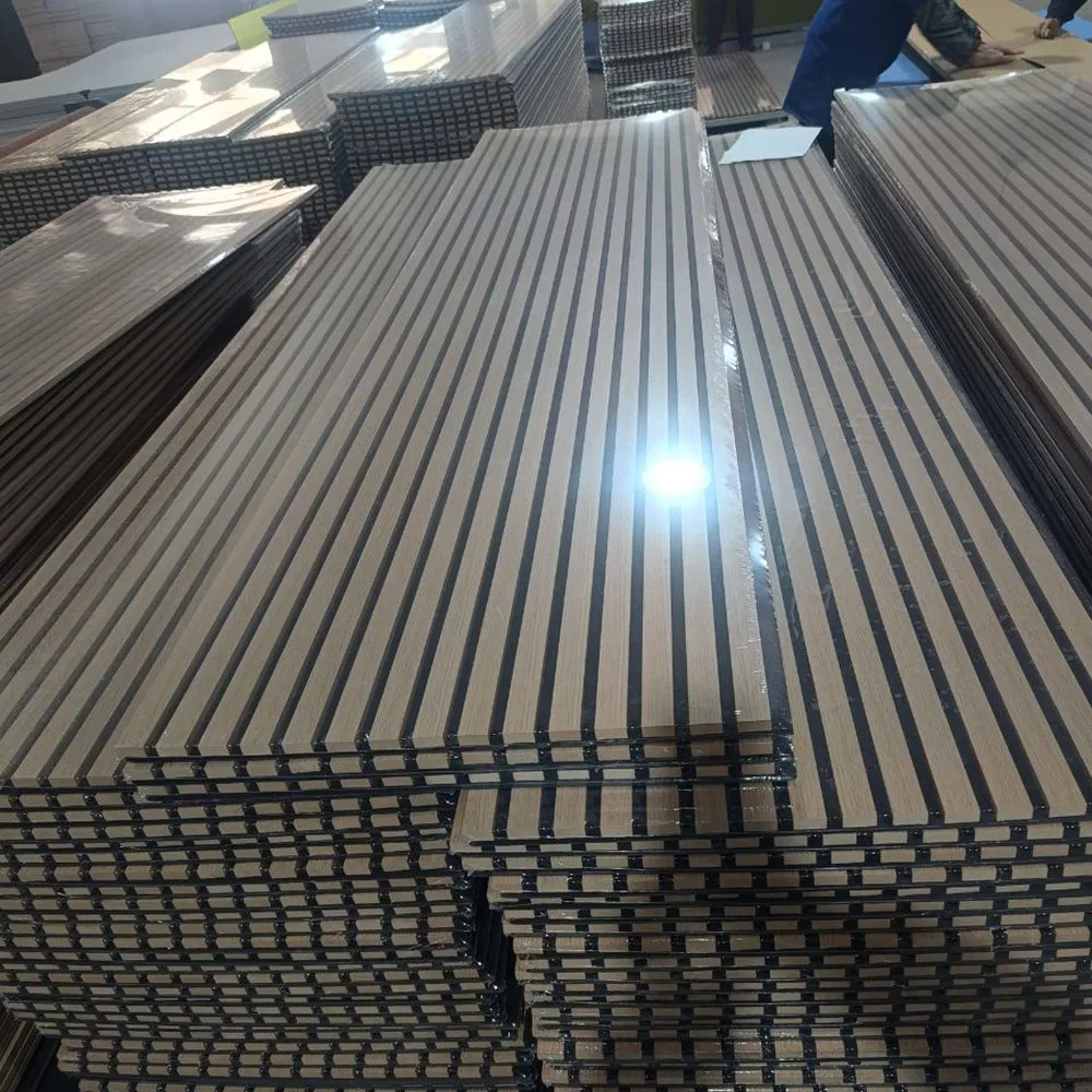 Vigor Wall MDF Polyester Akupanels Slatted Wood Acoustic Panels for Building Material
