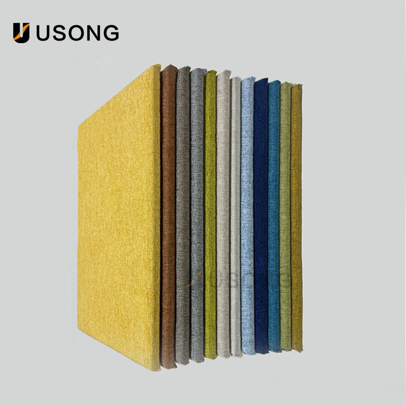 The Soundproof Acoustic Panel Is Decorated with Polyester Fiber Felt-Wrapped Fabric