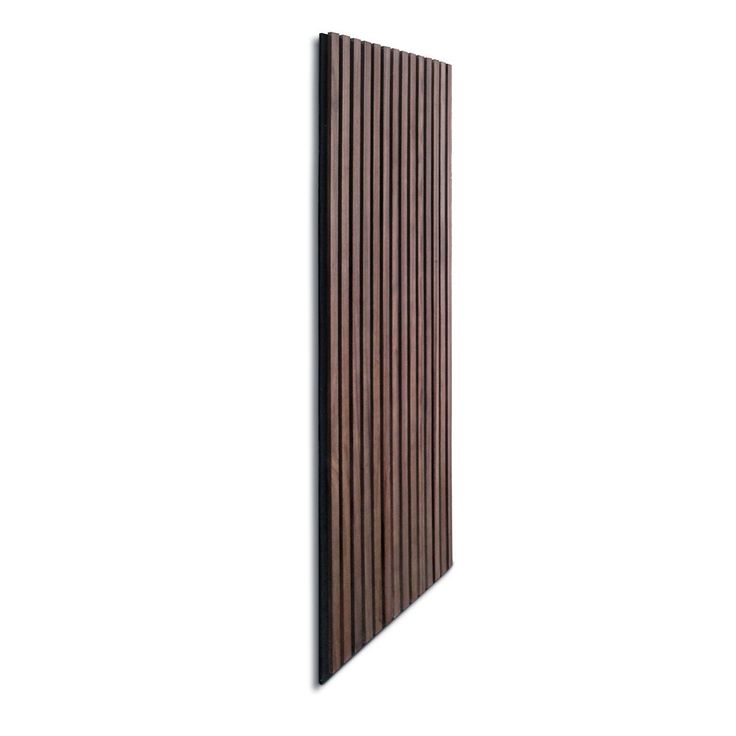 Dark Oak Veneer Akupanel Wooden Slats Wall Diffuser Portable Soundproofing Acoustic Slat Panel