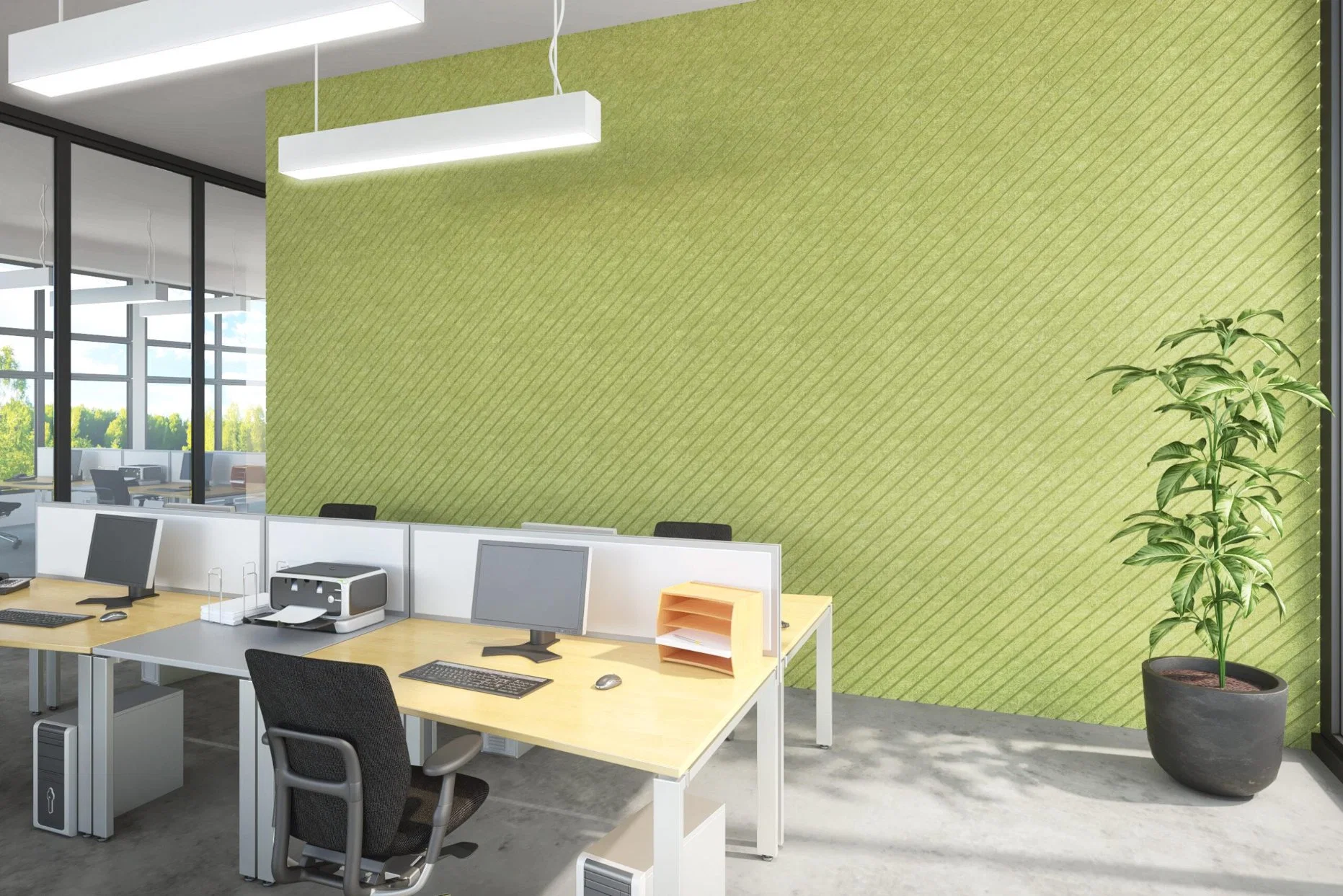 Bubos 3D Wall Square Wall Acoustic Diffuser Ceiling Board Sound Absorbing High Density Decorative Acoustic Panel