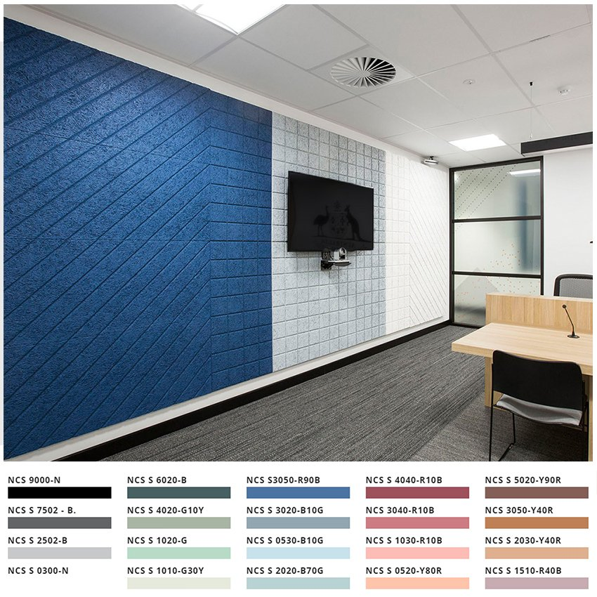 Design For Sound Control and Eliminate Noise Wall Finish Wood Wool Acoustic Panels for Interior