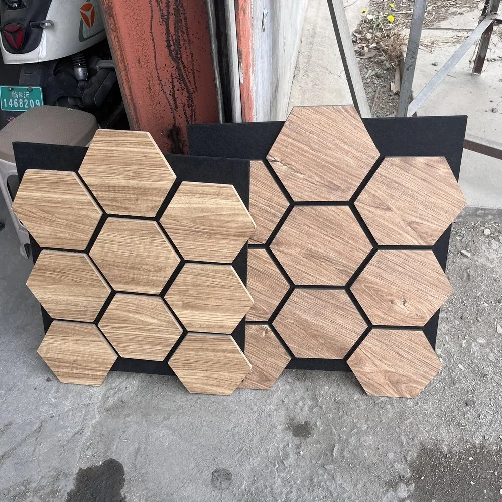 Popular Modern Decoration Hexagonal Wall Perforated MDF Acoustic Panel Price Price Decorative Wooden 3D PVC Wall Panel for Sale