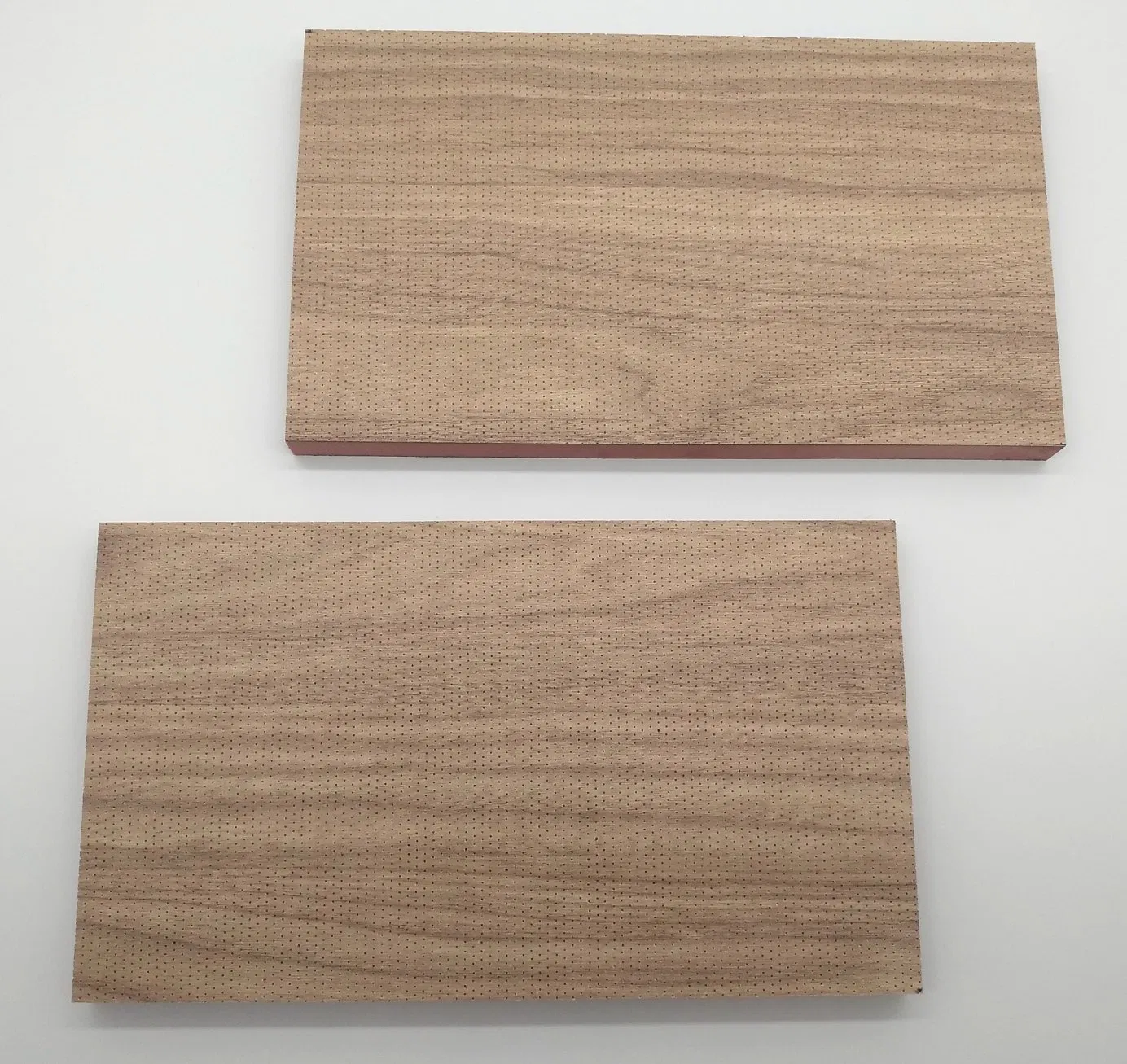 Veneer Walnut 2/2/0.5mm Micro Perforated Acoustic Panel Interior Soundproof Building Material