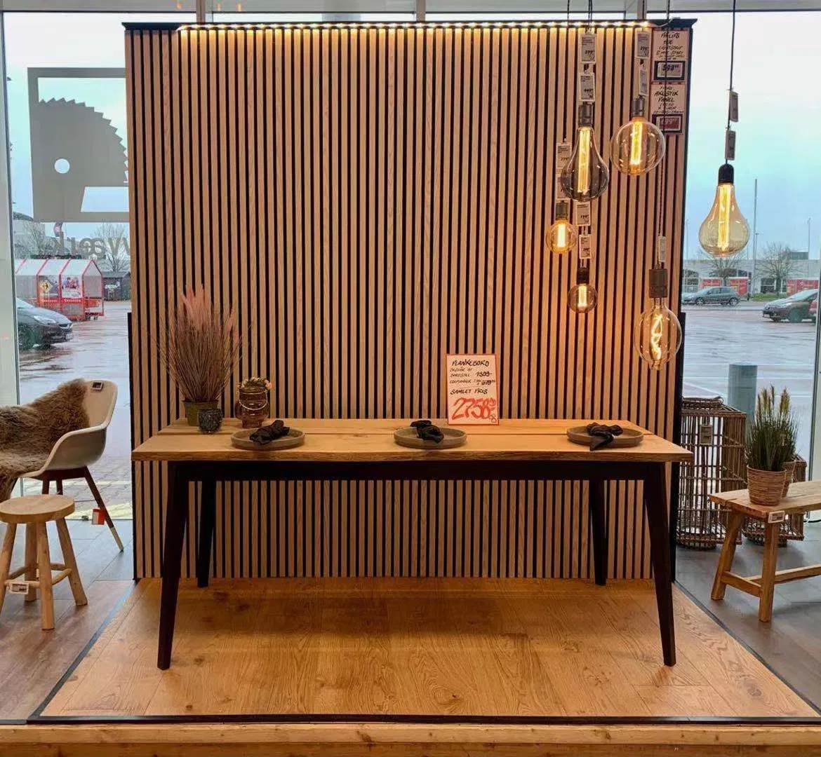 E0 Perforated Wooden Panels Customized Acoustic Diffuser Sound Absorbing Board