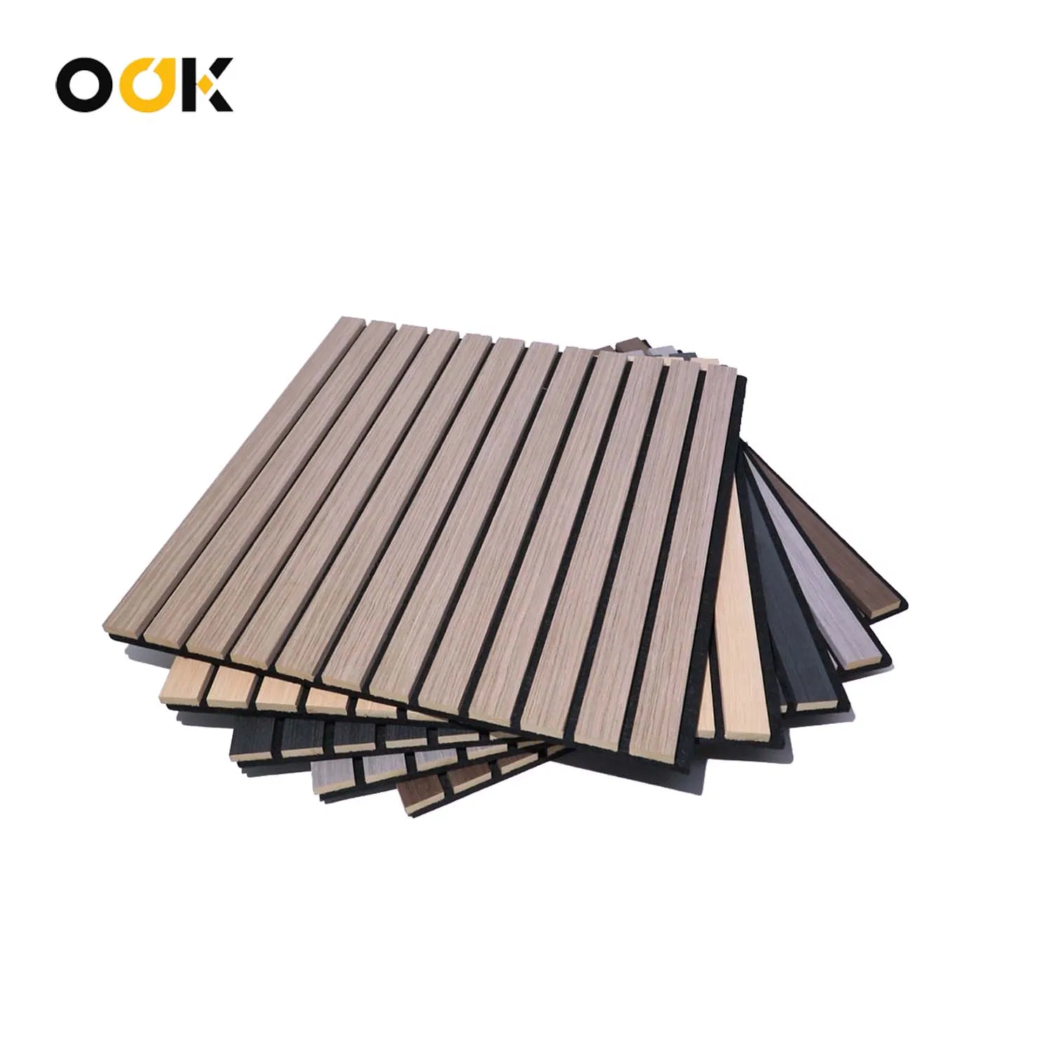 2026 Acoustic Soundproof WPC Wall Panel Akupanel 3D Slat Panels for Interior Decoration Sound-Absorbing Cladding Factory Polyester Fiber Decorative MDF Board