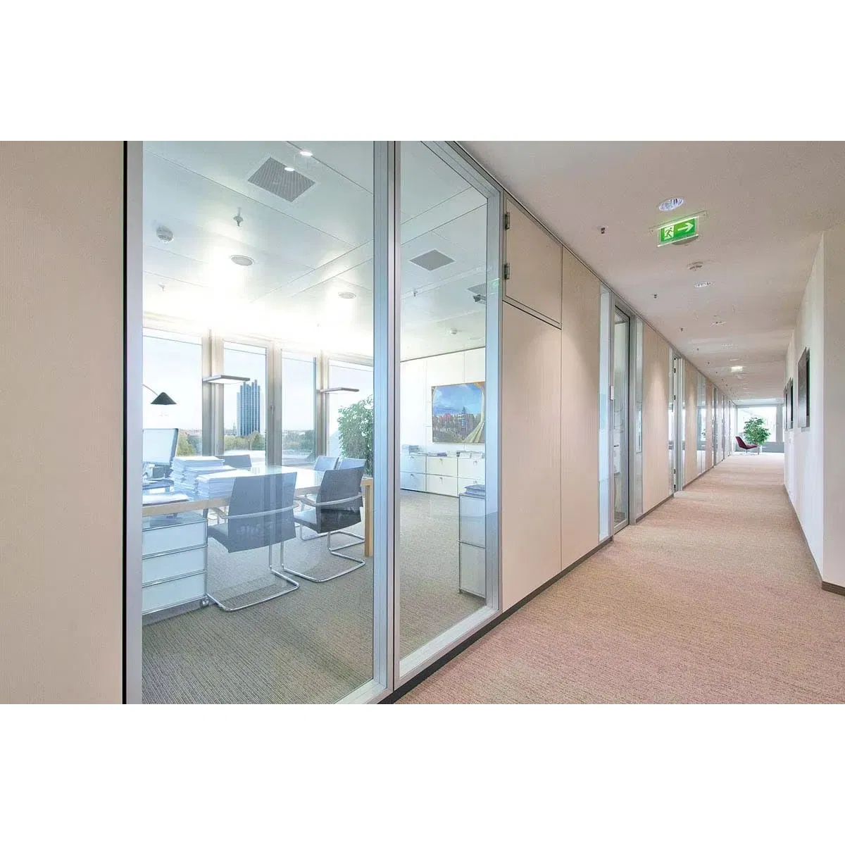 Easy Installation Acoustic Office Wall Partition HPL Finish Office Solid Partition Wall