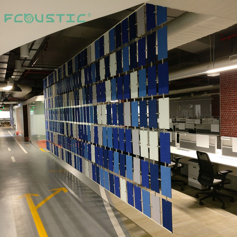 Fabric Wrapped Free Standing Polyester Acoustic Folding Screens Room Dividers Privacy Panel