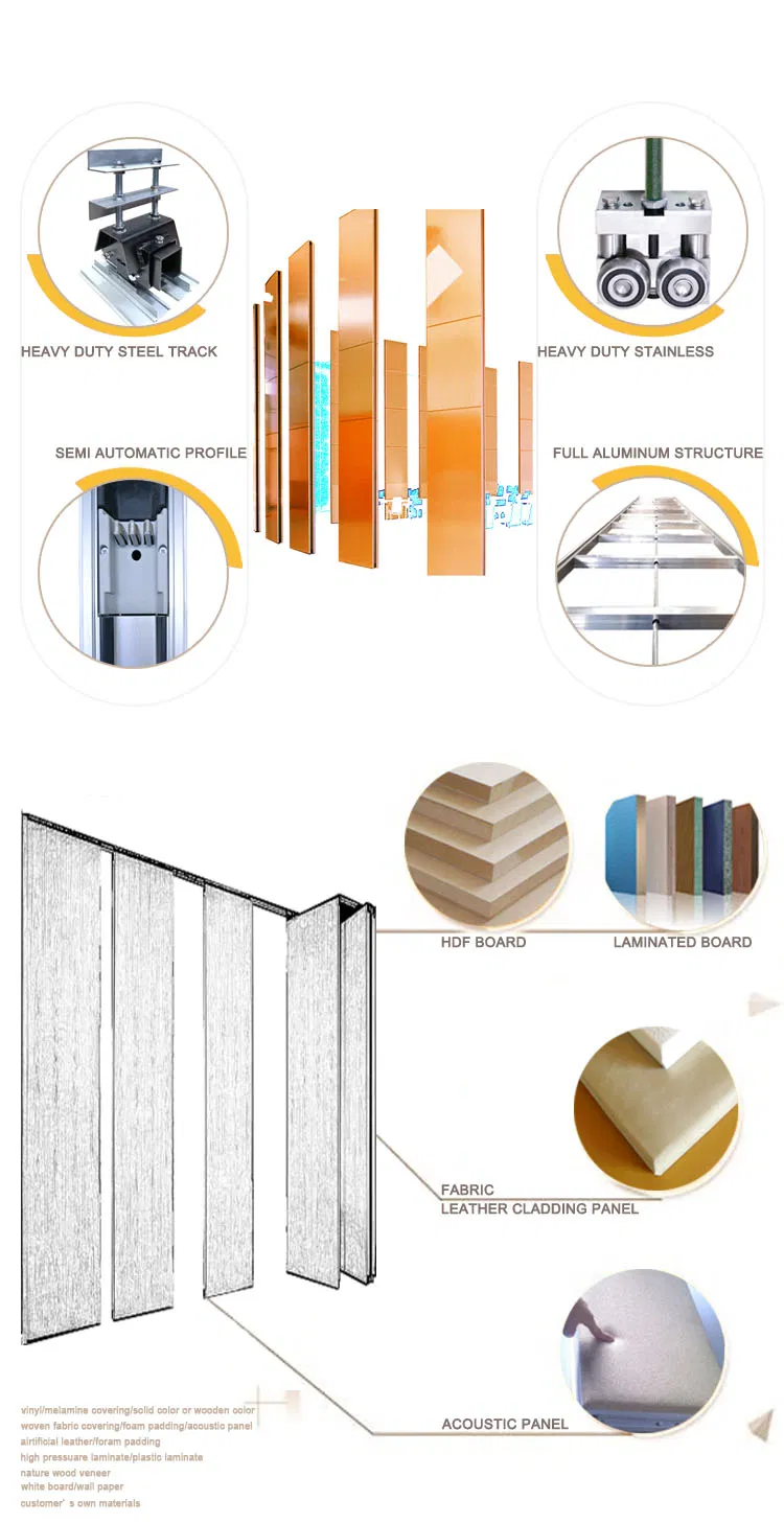 Wood Wool Acoustic Panel Movable Sliding Door Panel