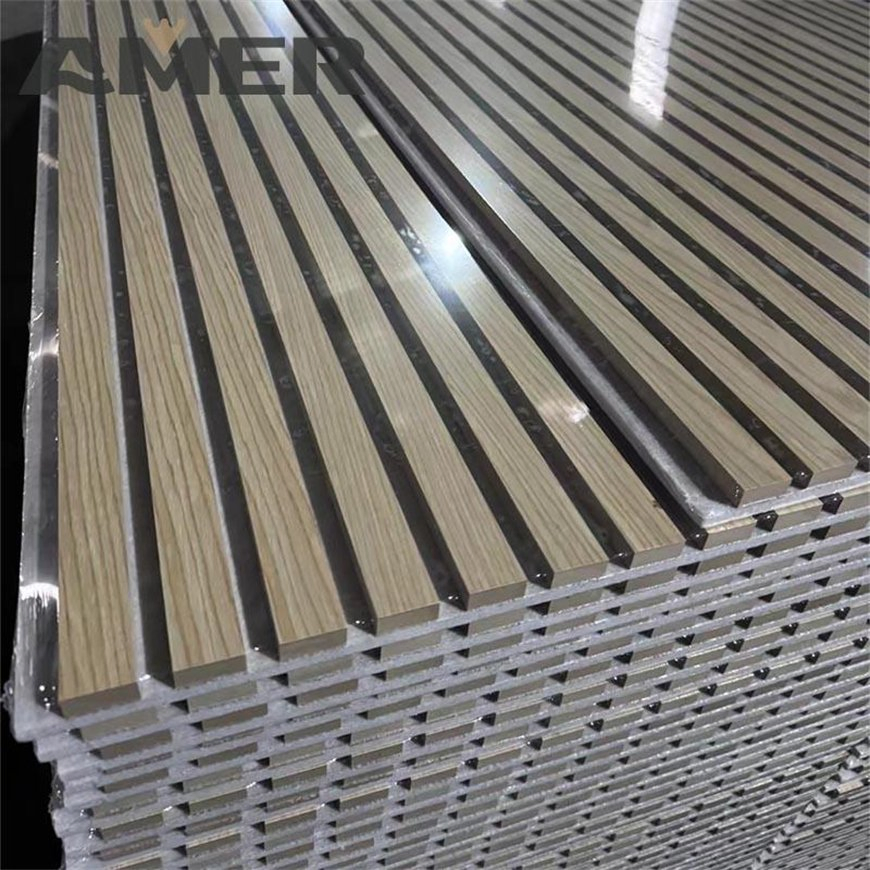 Acoustic Panel Diffusion Wall Soundproofing Slat Wooden Fiber Acoustic Panels Sound Proof Wall Panels High Density Wall Cladding