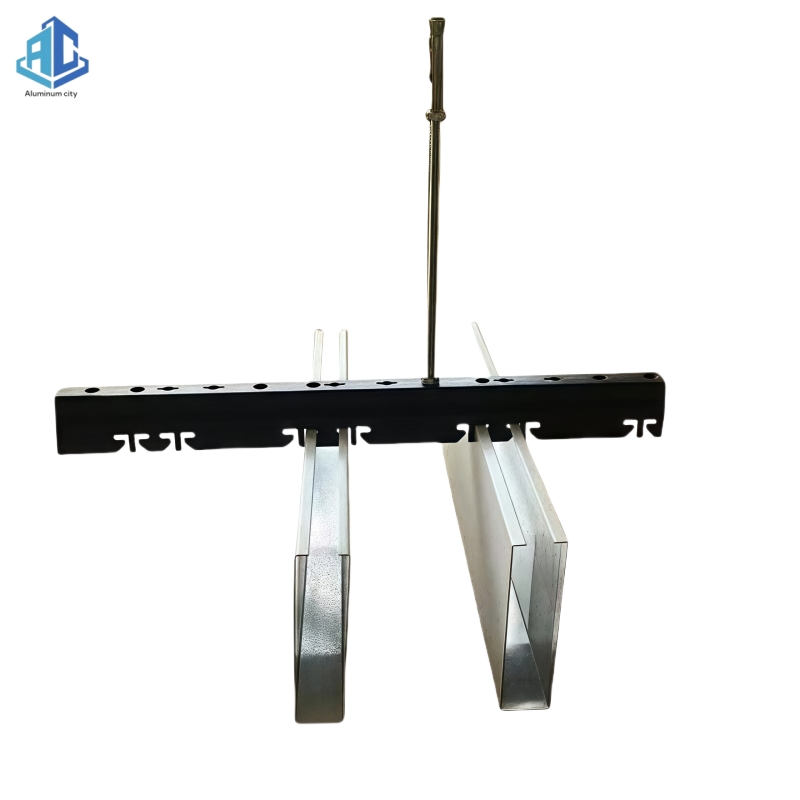 Modern Aluminum Suspended Ceiling System with Wood Grain Finish