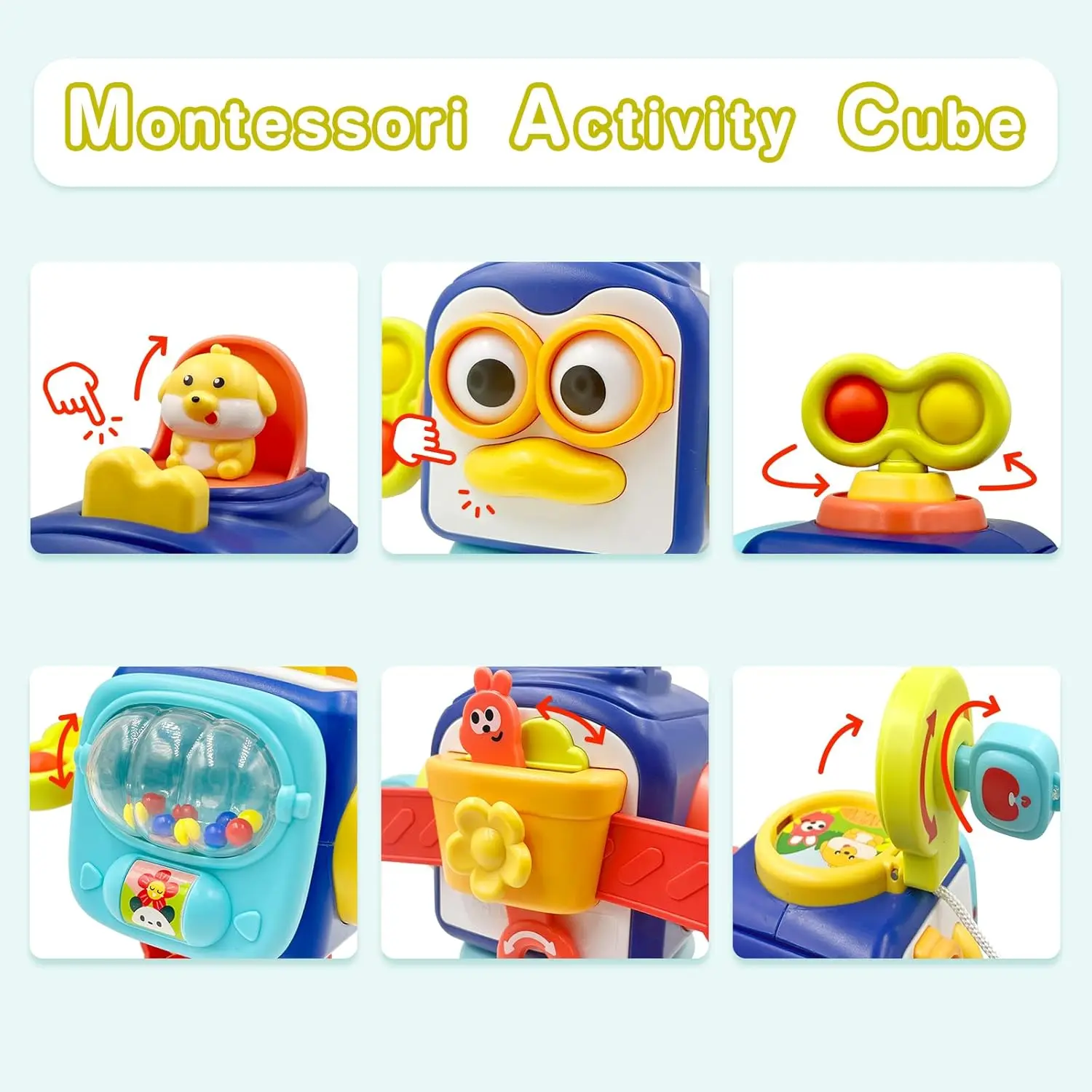 Cheap Montessori Busy Cube Sensory Toys Toddler Puzzle Activity Cube Baby Gifts Manufacturer, Suppliers