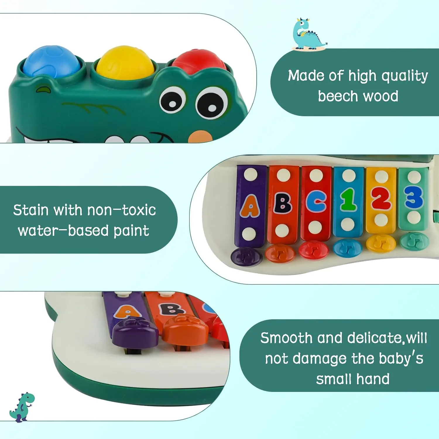 OEM Cartoon Crocodile Musical Hammer Toy Baby Xylophone Educational Set Suppliers, Factories