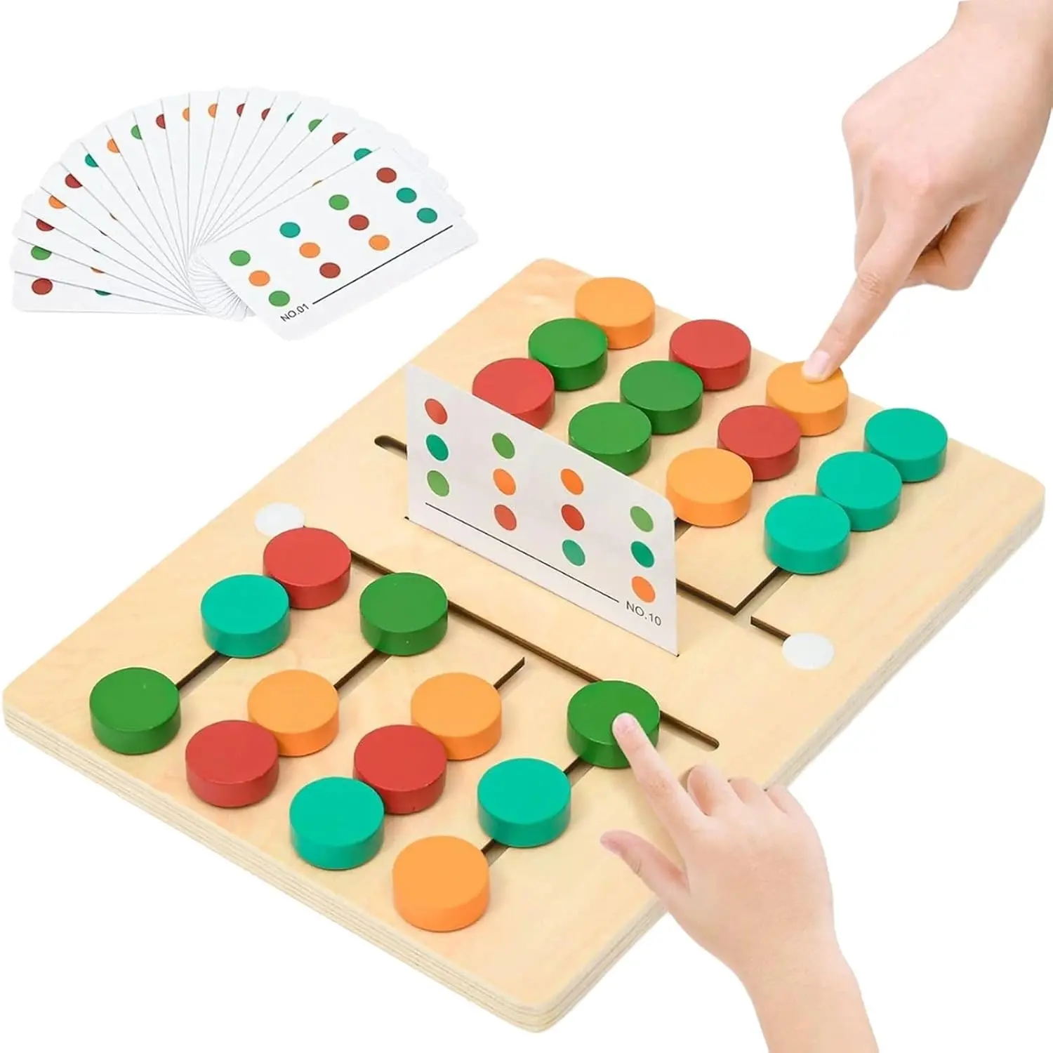 Cheap Montessori Slide Puzzle Wooden Color Shape Logic Learning Toy Manufacturers, Factory