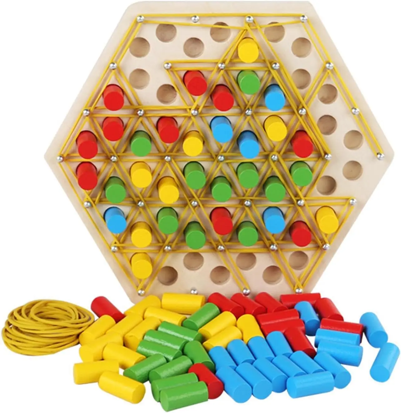 OEM Children Early Educational Wooden Chain Triangle Chess Game Multiplayer Chess Puzzle Toy Logic Thinking Interactive Board Manufacturers, Suppliers