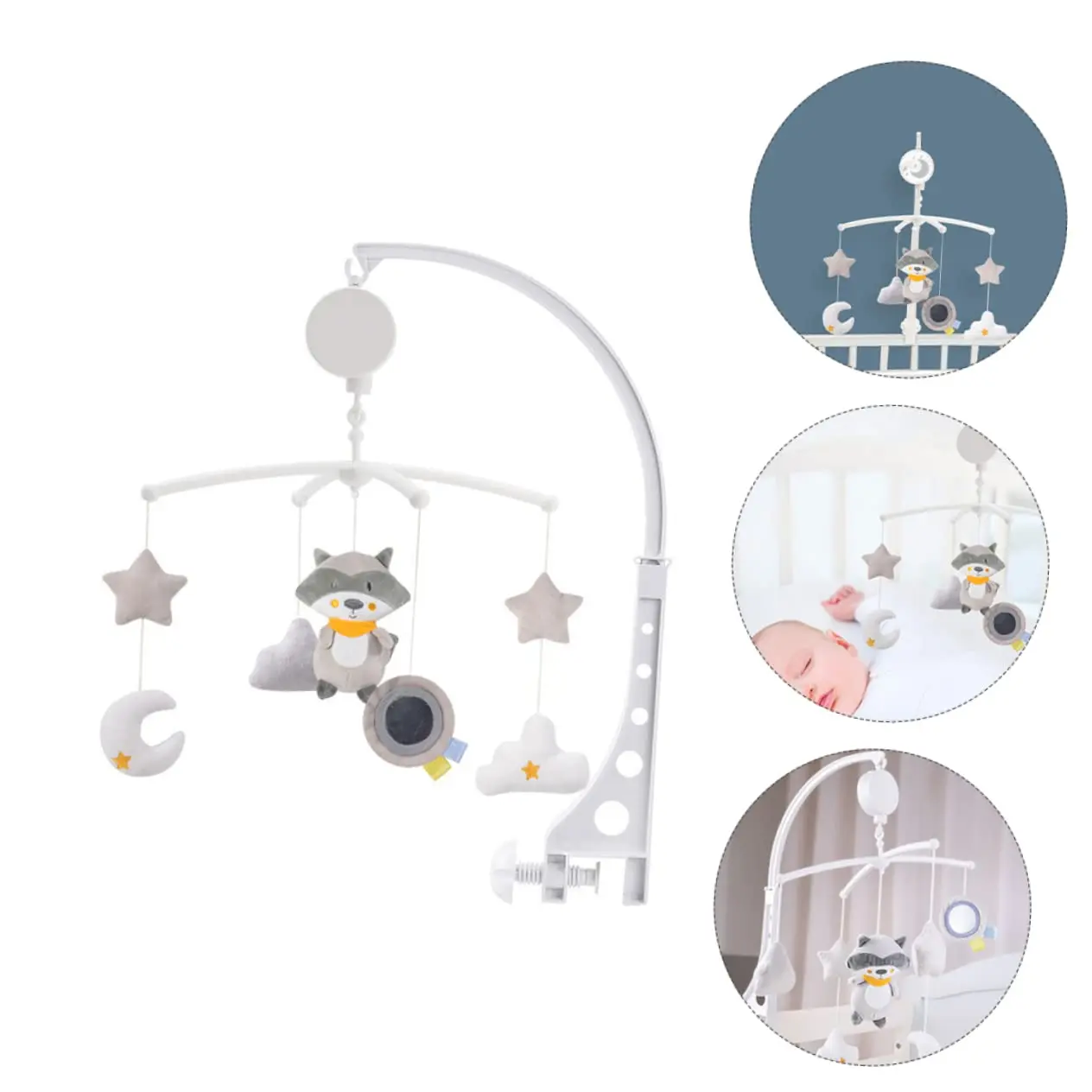Cheap Raccoon Crib Wind Chime Musical Toy Soothing Nursery Hanging Decor Suppliers, Factory