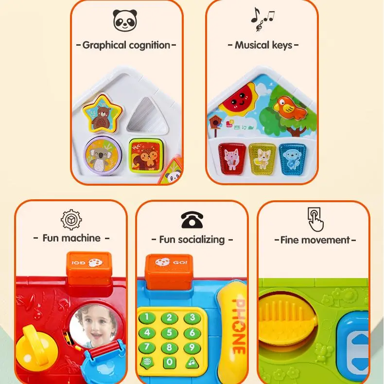 Cheap Funny Universal Walking Snail Toy Montessori Baby Sensory Activity Cube Musical Toddler Toys Twinkling Lights Sounds Manufacturer, Suppliers