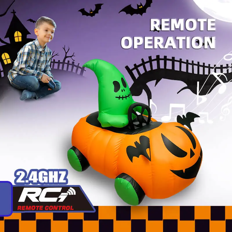 Cheap 2.4GHz Remote Control Inflatable Pumpkin Racer – 360° Spinning Halloween RC Toy Factory, Factories