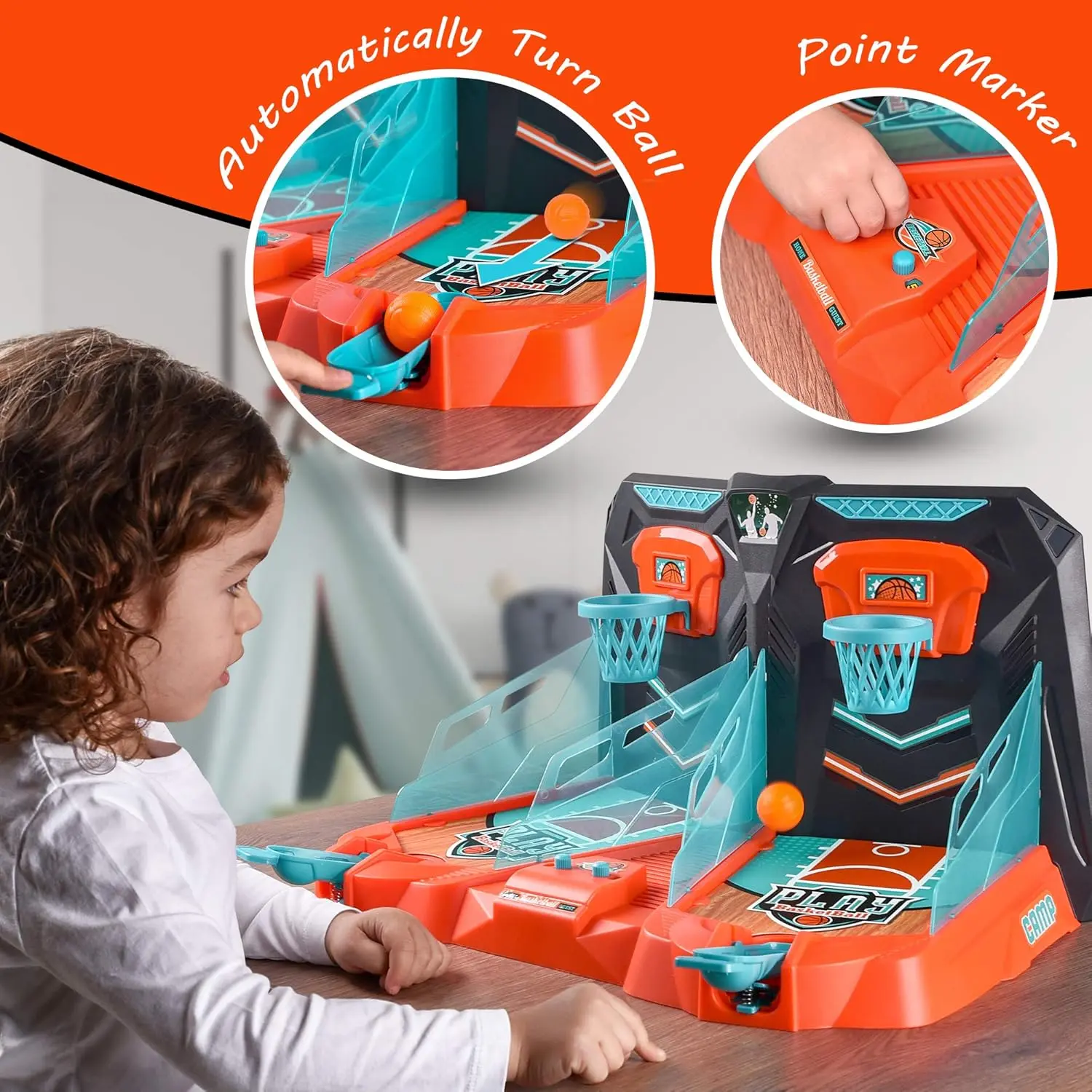 OEM Double Player Tabletop Basketball Toy Hoop Set for Kids Suppliers, Factories