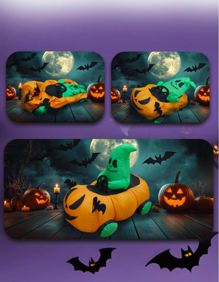 2.4GHz Remote Control Inflatable Pumpkin Racer - Front View