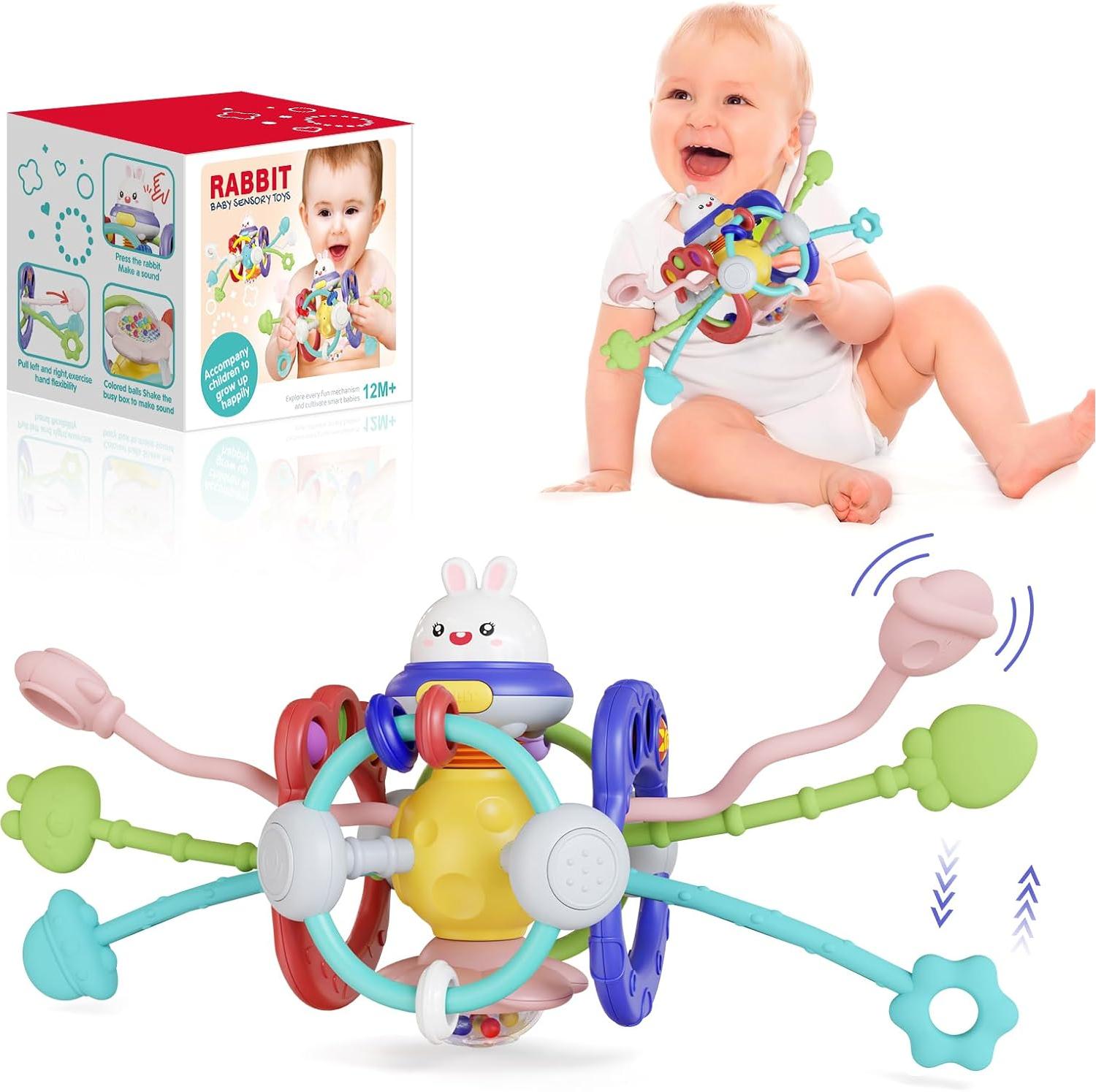 Baby Pulling String Activity Toy and Montessori Busy Cube