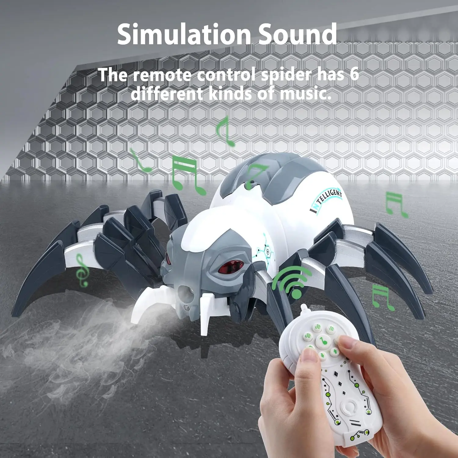 OEM Simulation Electric Remote Control Spray Spider Light Music Toy Manufacturer, Factories