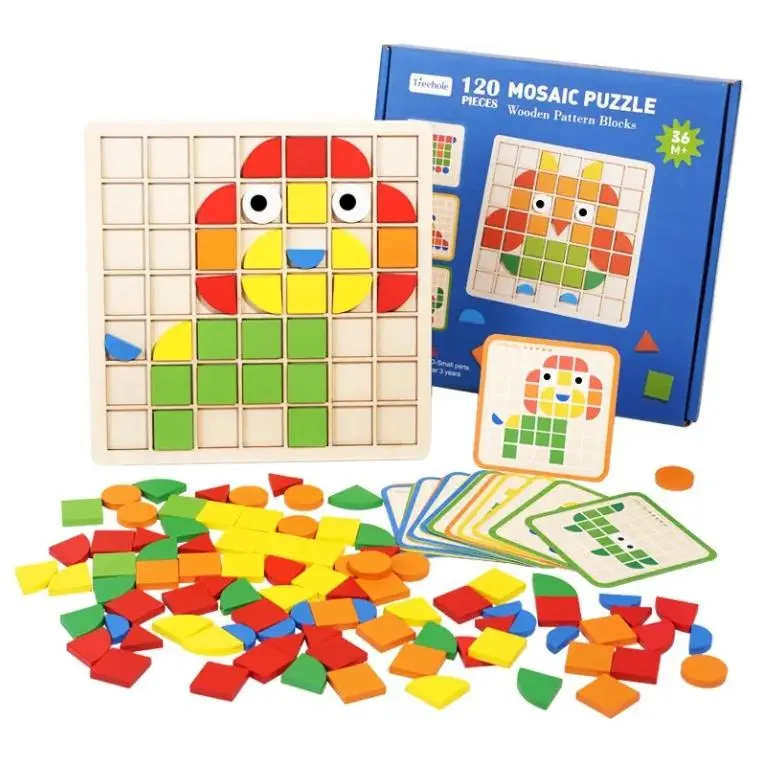 OEM Wooden Creative Jigsaw Puzzles Kid Shape Matching Puzzles Toy Funny 120 Pieces Mosaic Puzzles Suppliers, Factory