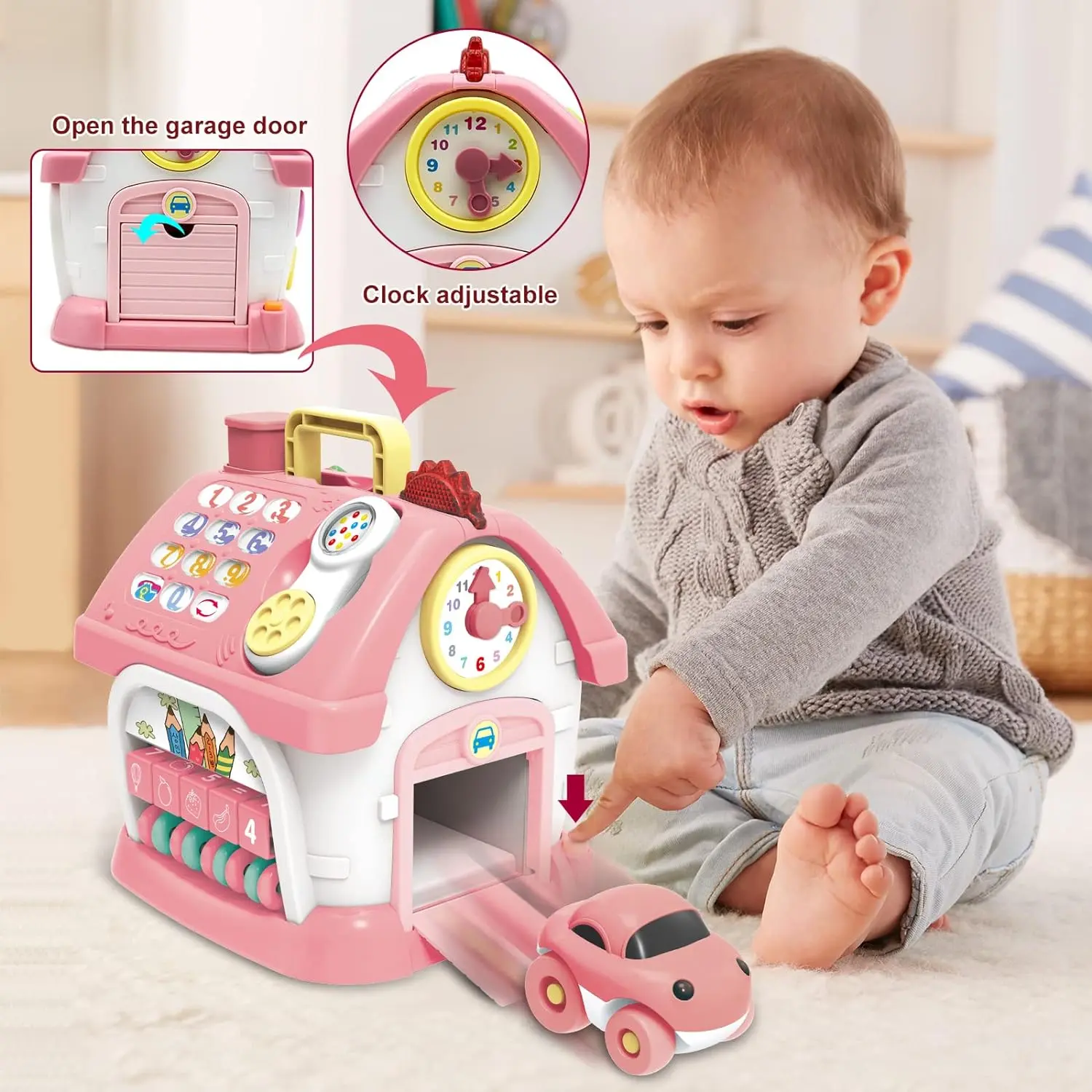 OEM Montessori 8-in-1 Musical Learning House Toy – Educational Gifts for 1-2 Year Old Girls Manufacturers, Supplier