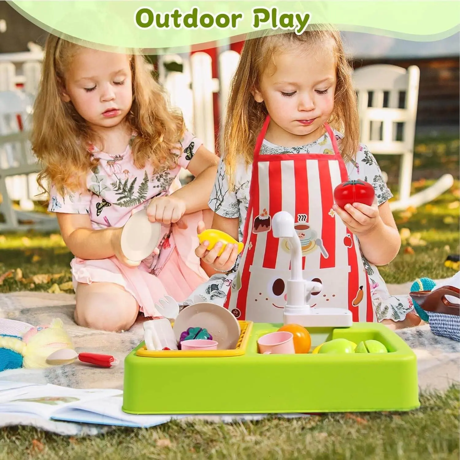 OEM Kitchen Sink Toys Running Water Kids Play Kitchen Accessories Automatic Circulation Tableware Vegetable Fruit Fishing Game Manufacturers, Suppliers