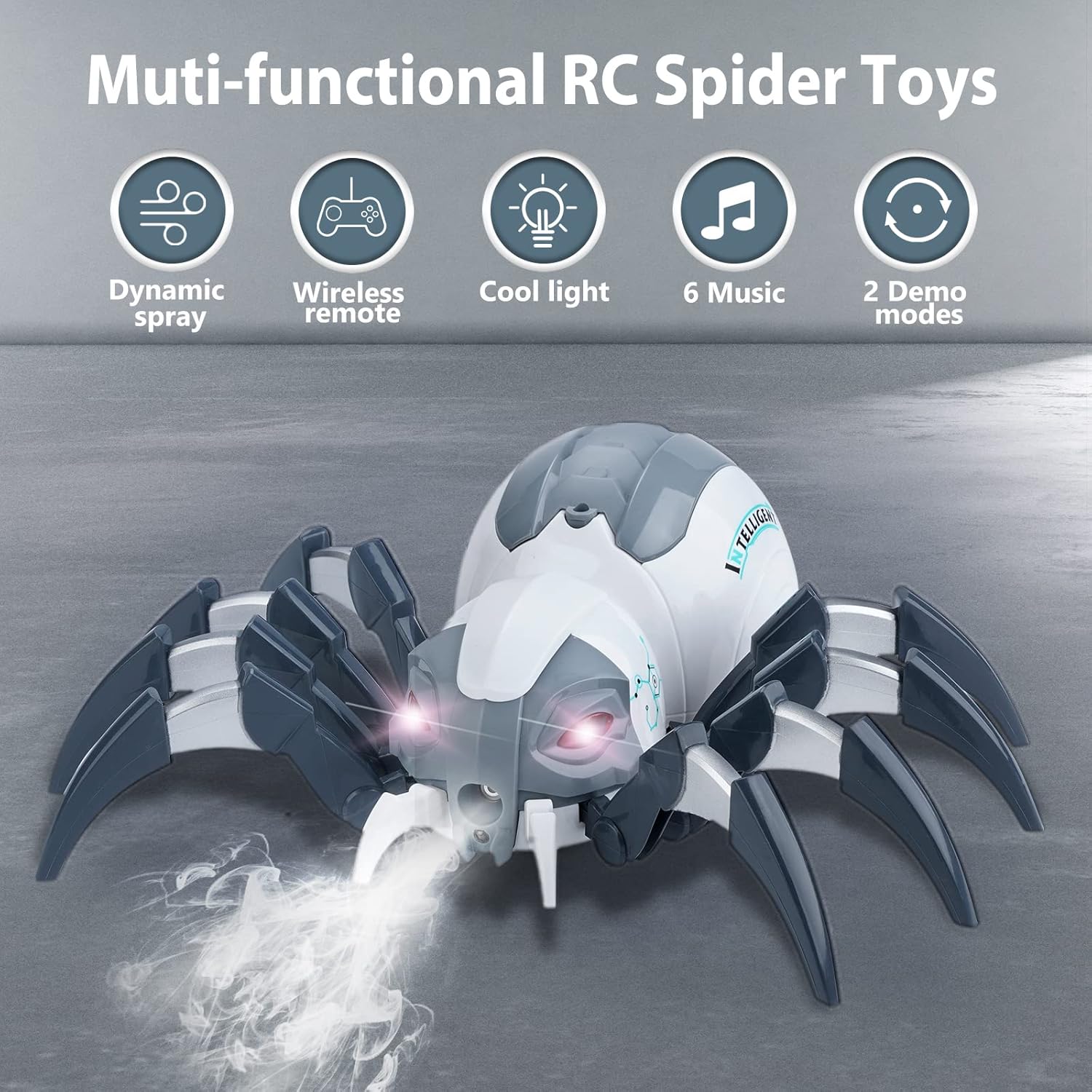 RC Spider Interactive Spray Effect with Lights