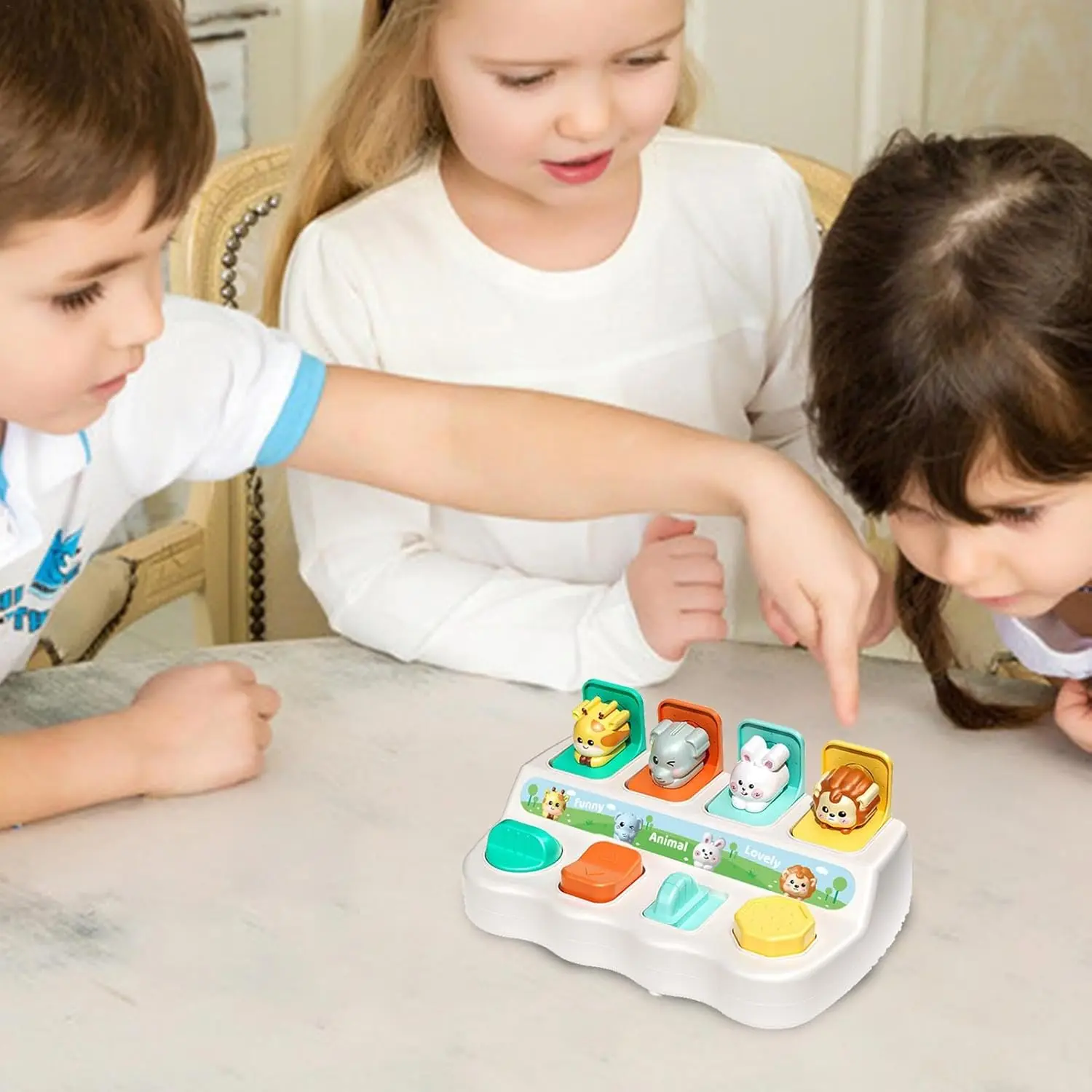 Cheap Montessori Switch Button Box Color Shape Learning Baby Toy Suppliers, Factories