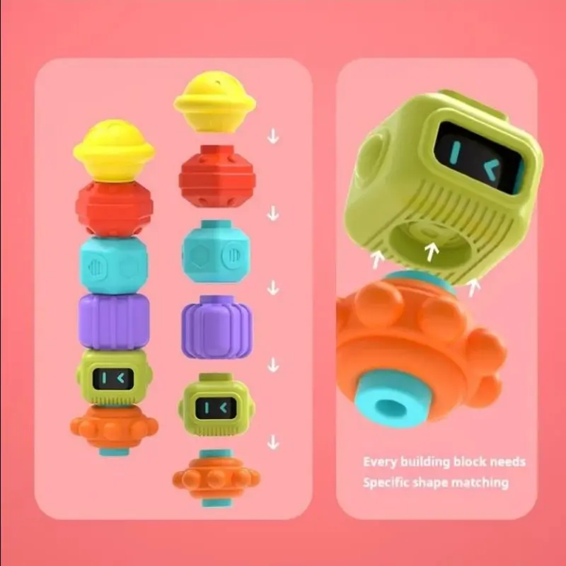 Cheap New Design Baby Cognitive Track Ball Montessori Toys Colorful Blocks Sensory Sorting Learning Cube Manufacturer, Supplier