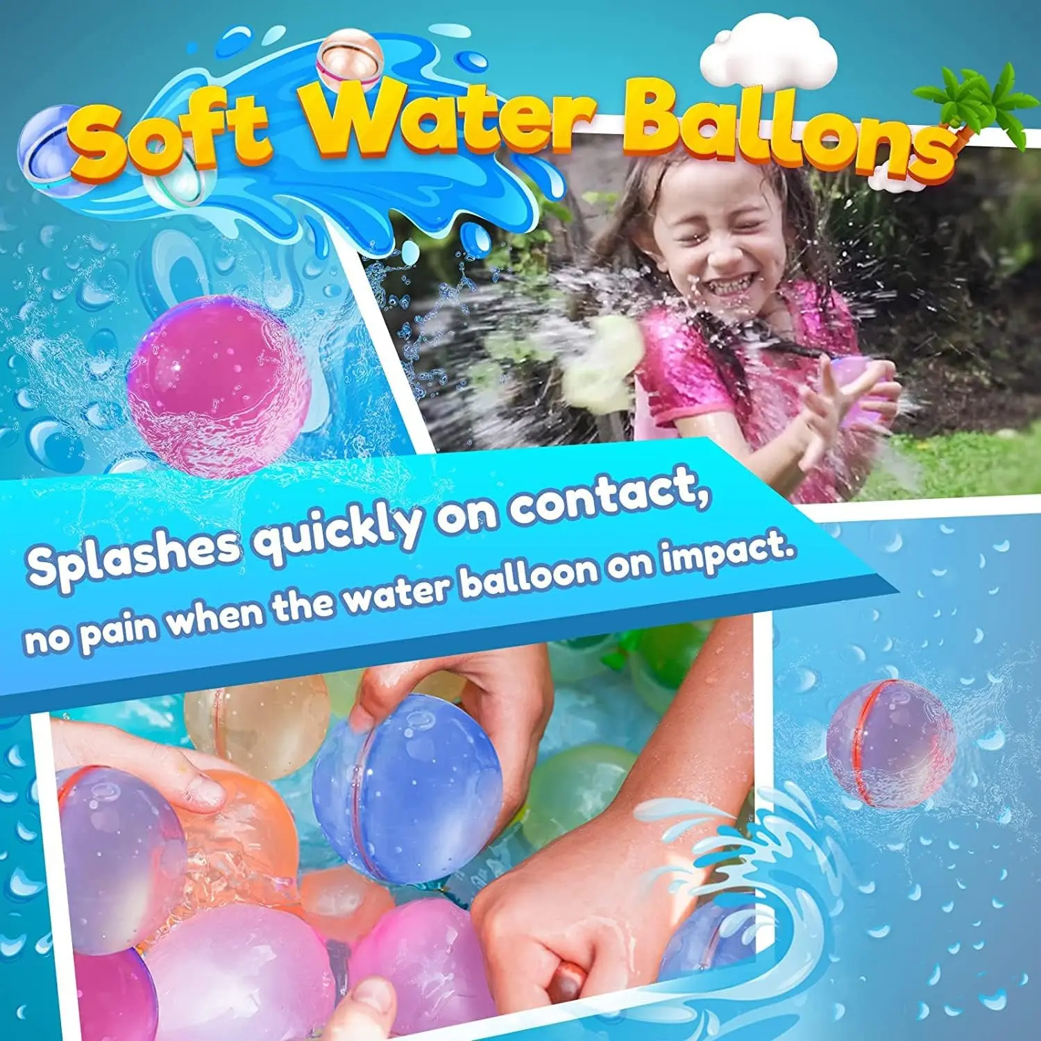 Cheap Reusable Water Balloons Summer Splash Outdoor Toys for Kids Suppliers, Factories