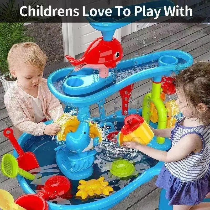 Cheap Rain Shower Splash Pond Water Table Kids Water Curtain Sand Play Sensory Toy Manufacturer, Suppliers