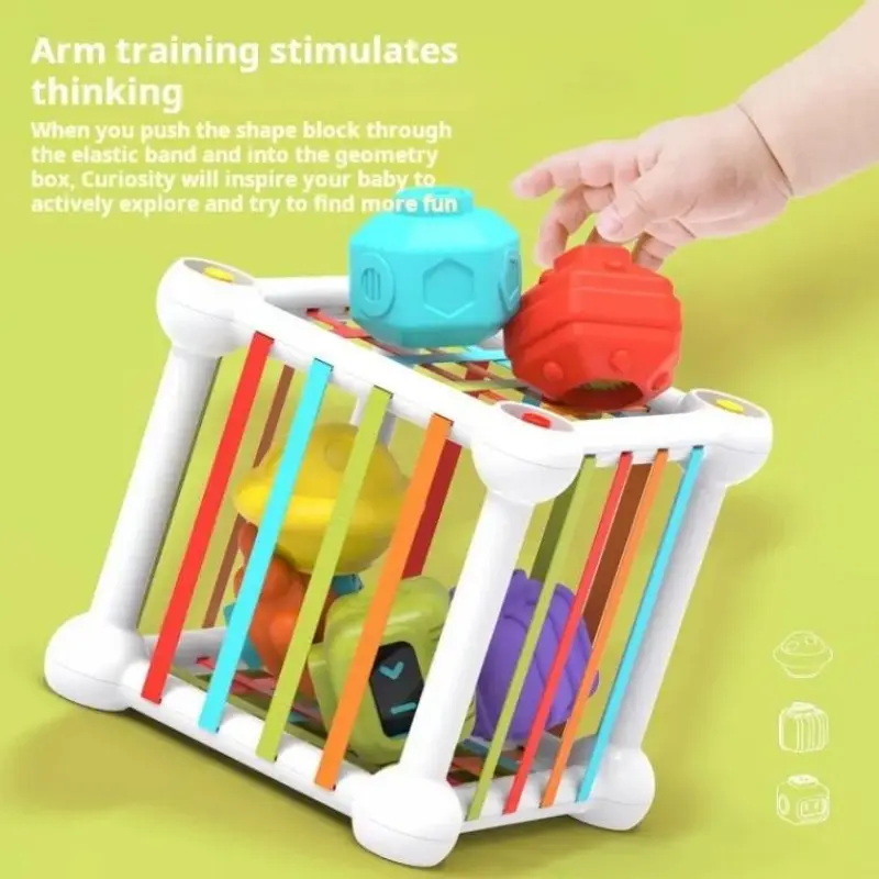 Cheap New Design Baby Cognitive Track Ball Montessori Toys Colorful Blocks Sensory Sorting Learning Cube Manufacturer, Supplier