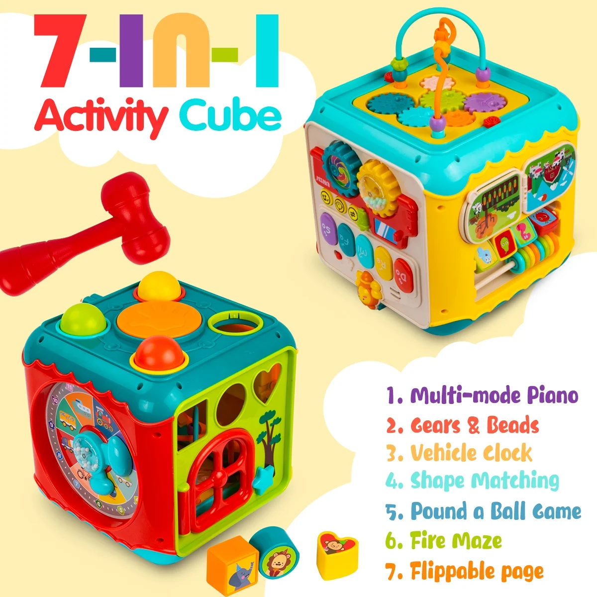 OEM Multifunction Baby Activity Cube Educational Learning Toy with Light Music Manufacturers, Factories