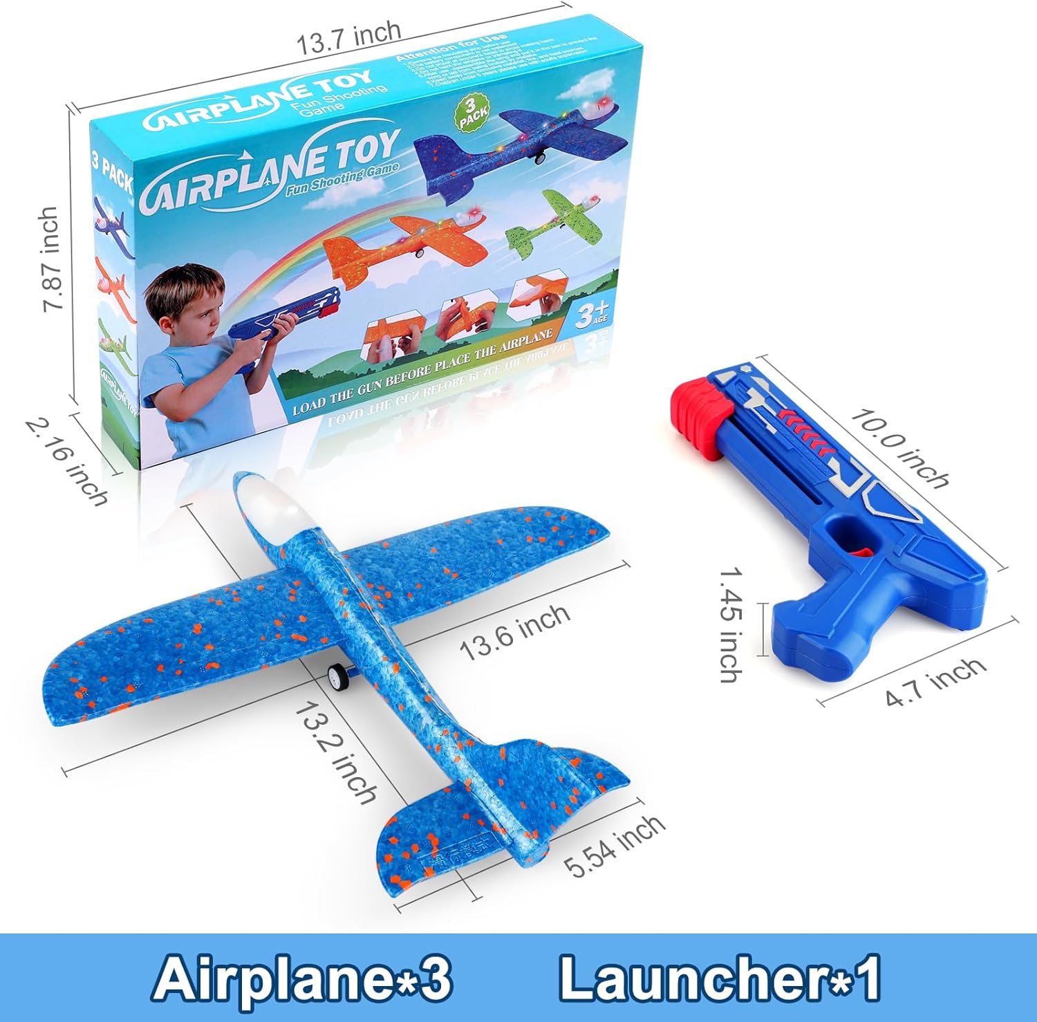 Ideal Gift Foam Airplane Launcher Toys for Kids