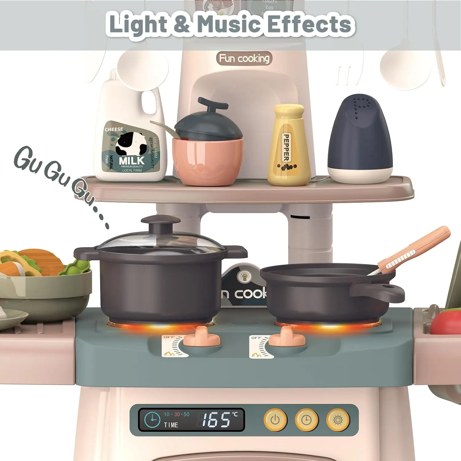 OEM Kids Kitchen Playset Toy Cooking Pretend Food Game Lights Sounds Supplier, Suppliers
