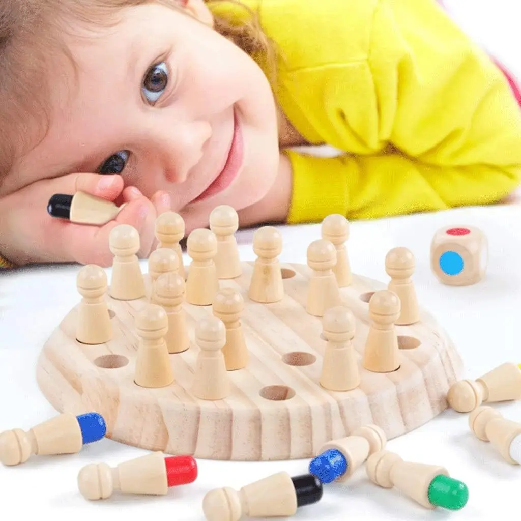 OEM Kids Wooden Memory Match Stick Chess Game Fun Block Board Game Educational Color Cognitive Ability Toy For Children Manufacturers, Suppliers