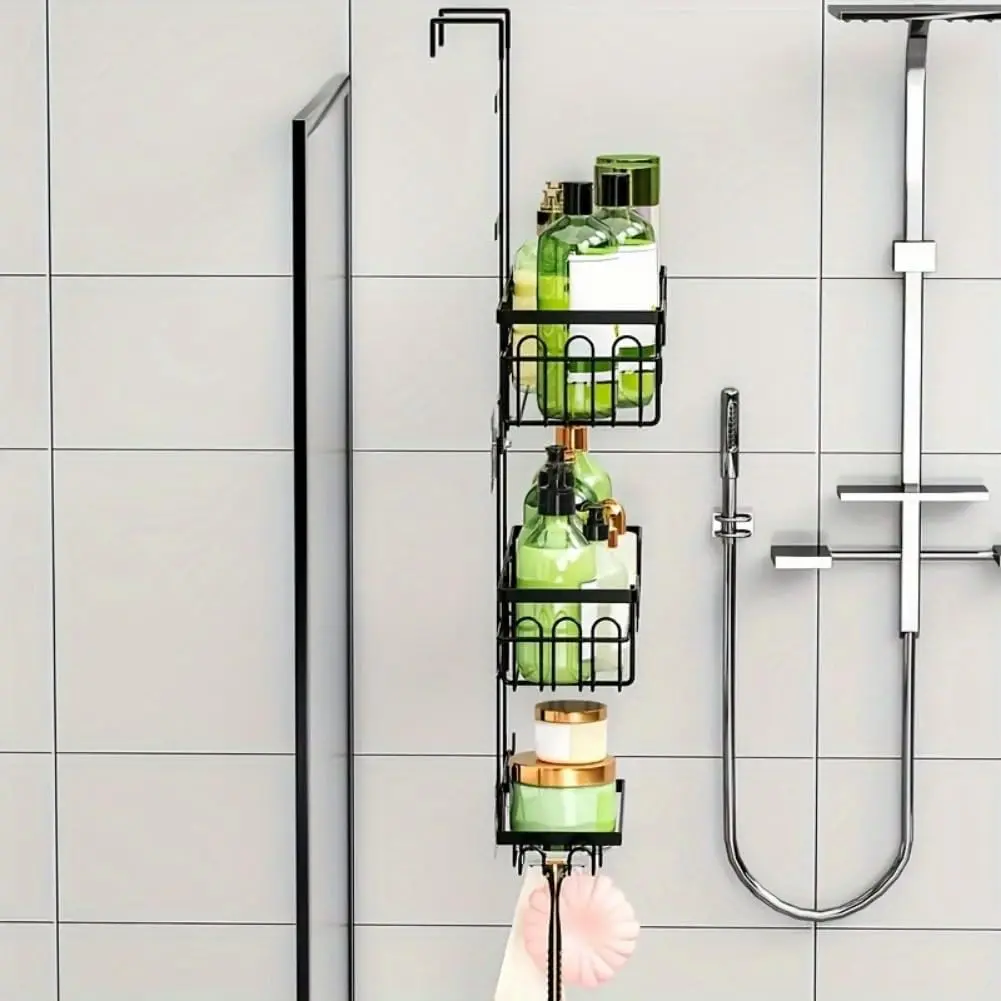 Cheap No-Drill Over-the-Door Bathroom Organizer Shelf – Wall-Mounted Hanging Storage Rack with Tiered Baskets for Shower, Toilet & Bathroom Manufacturer, Suppliers