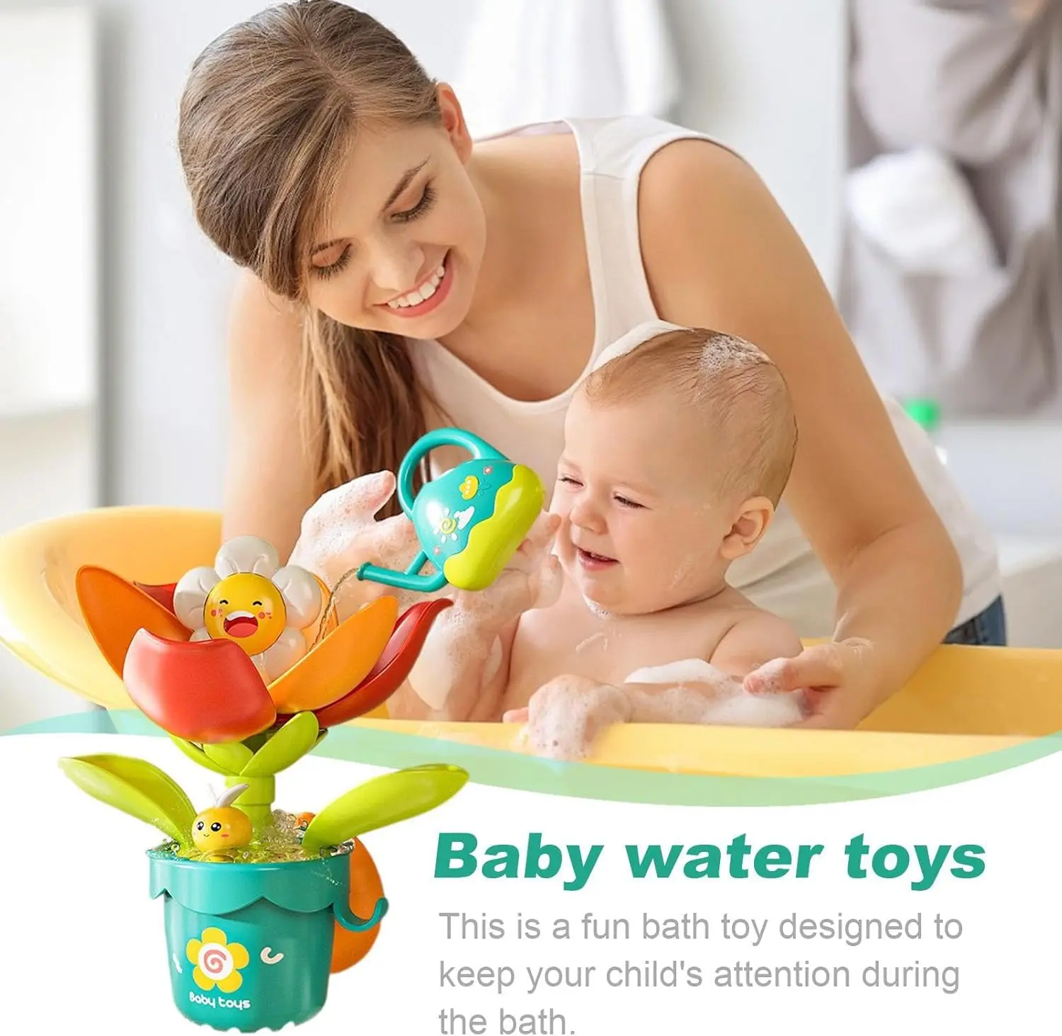 Cheap Baby Bath Sunflower Toy Watering Sprinkler Happy Bathroom Play Manufacturer, Suppliers