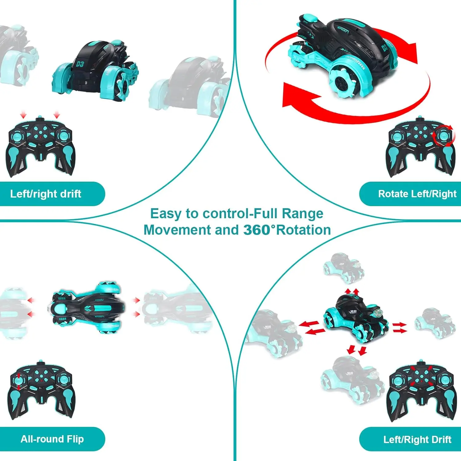 Cheap RC Cars Remote Control Motorcycle Stunt Drift Truck Toy for Kids Manufacturer, Manufacturers
