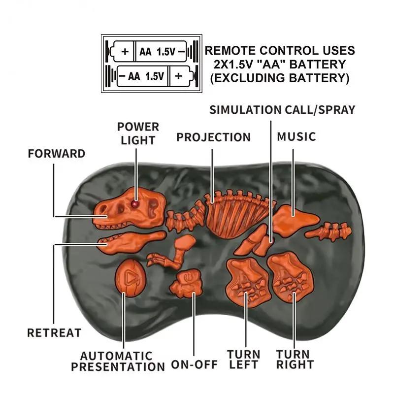Cheap 2.4G Remote Control Dinosaur Toy 8 Channel Electric Sound Lights Supplier, Factories
